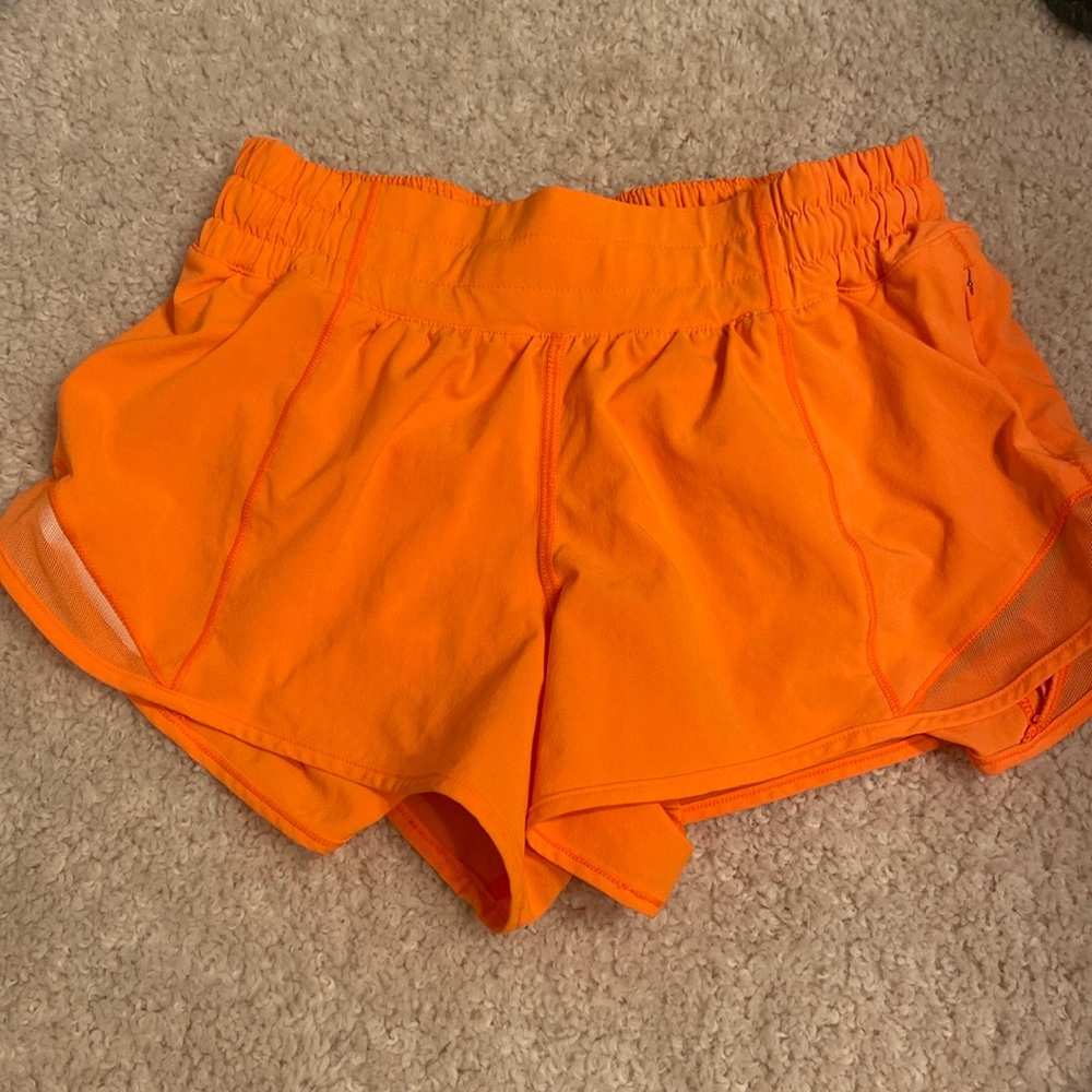 LULULEMON Highlight orange hotty hot shorts. 2.5 inch!! Not sold anymore!!
